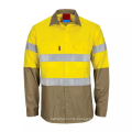 Long Sleeve Safety Work Shirt With Reflective Tape